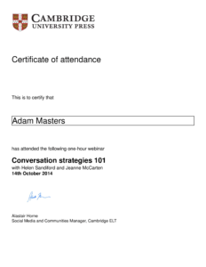 Conversation Strategies (Oct 2014)