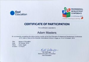 ESOL for Values in Education (Oct 2015)
