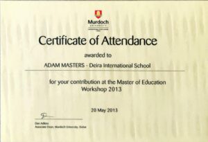 MSc of Education (May 2013)