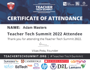 Teacher Tech Summit 2022 Attendee