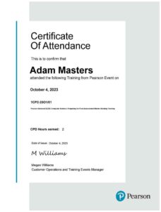 Pearson Edexcel GCSE CS Preparing for First Assessment Marking Training