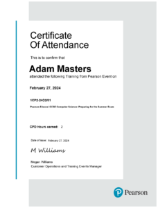 Pearson Edexcel GCSE CS - Preparing for the Summer Exam - Adam Masters